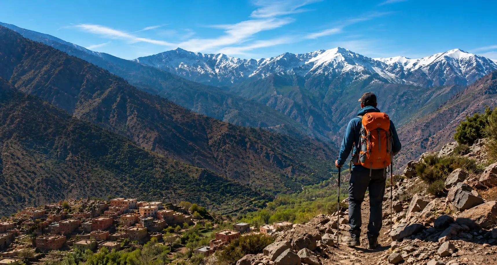 Trekking in Morocco — Atlas Mountains, Mount Toubkal and Berber village treks